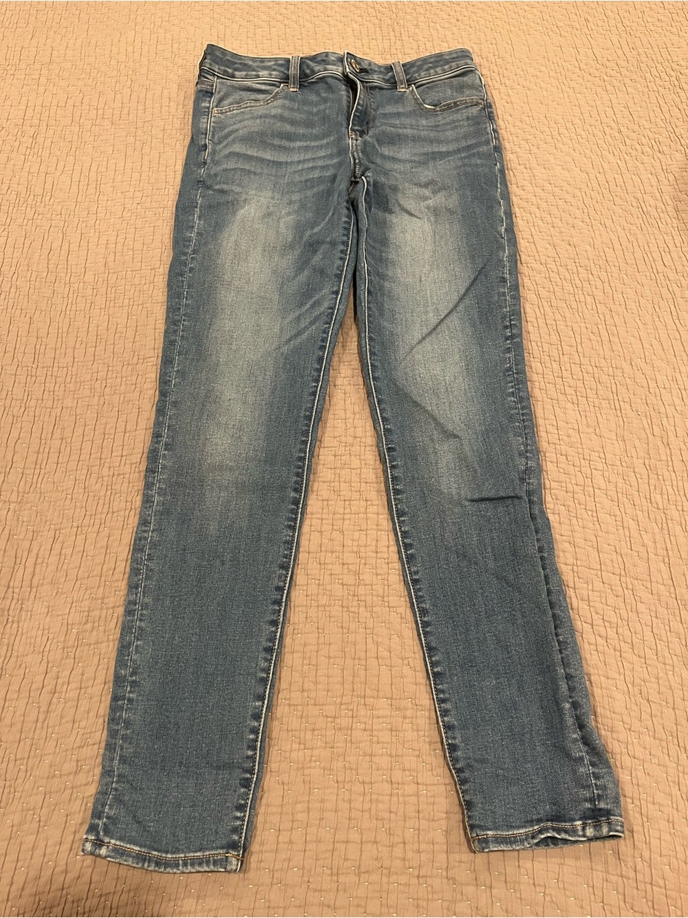American Eagle Next Level Stretch Skinny Jeans - Blue Wash - Size 10 Long